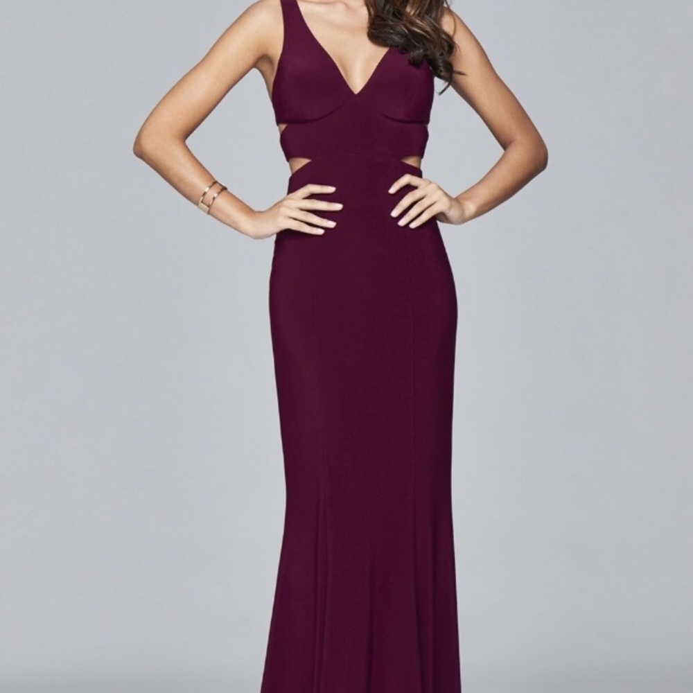 Faviana prom dress with side cutouts